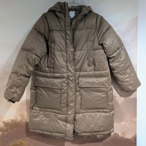 H&M Oversized Beige Women Winter Puffer Coat/Jacket Sz.M